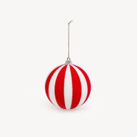 Bola de natal com riscas 10cm