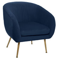 Poltrona SOLARO SLOW TIME azul escuro em veludo,  Poltrona SOLARO SLOW TIME azul escuro em veludo