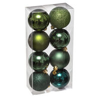 Conjunto de 8 bolas decorativas verde,  Conjunto de 8 bolas decorativas verde