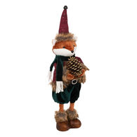 Figura rena com gorro e cachecol 58cm