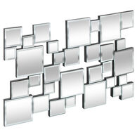 Espelho decorativo JANDIRA prateado 60x38cm,  Espelho decorativo JANDIRA prateado 60x38cm