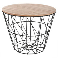 Mesa de apoio KUMI preta 38cm