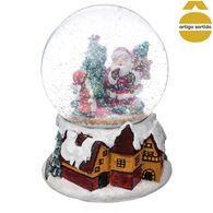 Globo natalício musical com neve