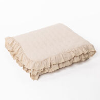 Edredão AMALFI bege com renda 250x260cm,  Edredão AMALFI bege com renda 250x260cm