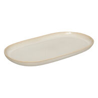 Travessa oval TERRE INCONNUE bege 17,5x31cm