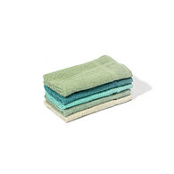 Conjunto de 5 panos de cozinha bege, verde e azul