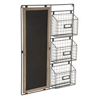 Memo ardósia com cestos de arrumação,  Memo ardósia com cestos de arrumação