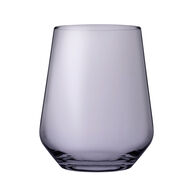 Copo de vidro sem p&eacute; roxo