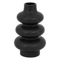Jarra CLOTHILDE em cer&acirc;mica preto 25cm