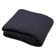 Edred&atilde;o fundo de cama azul escuro 130x160cm