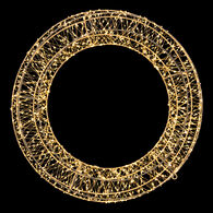 Coroa luminosa com 1440 leds branco quente 50cm,  Coroa luminosa com 1440 leds branco quente 50cm