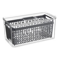Caixa de arrumação empilhável para frigorífico 16x32cm,  Caixa de arrumação empilhável para frigorífico 16x32cm