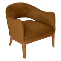 Poltrona LIBOR camel em veludo 78x74x75,5cm