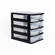 M&oacute;dulo com 4 gavetas a4 baixas preto