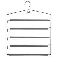 Cabide para calças prateado com 5 divisórias,  Cabide para calças prateado com 5 divisórias