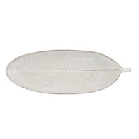 Centro de mesa em forma de FOLHA branco