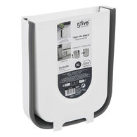 Balde do lixo extens&iacute;vel branco e cinza 8l