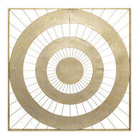 Decoração mural SOLAR FEELING dourada em metal 90x89,8cm,  Decoração mural SOLAR FEELING dourada em metal 90x89,8cm