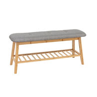 Banco com prateleira em bambu