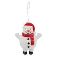 Pendurante boneco de neve com gorro 12cm