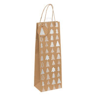 Saco de oferta para garrafa holocastanho kraft 35,5cm