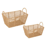 Cesto EUGENE bege em ráfia 35cm,  Cesto EUGENE bege em ráfia 35cm