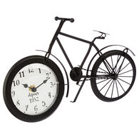 Relógio de mesa decorativo bicicleta preta,  Relógio de mesa decorativo bicicleta preta