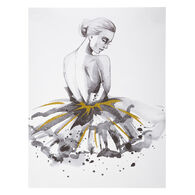 Quadro decorativo dan&ccedil;arina dourado 30x40cm