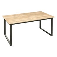 Mesa de jantar ALIAJ extensível em mdf e metal,  Mesa de jantar ALIAJ extensível em mdf e metal