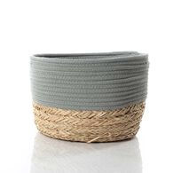 Cesto wc verde caqui e natural 25x32cm