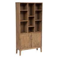 Estante SABOR castanho em mdf com 2 portas 190cm,  Estante SABOR castanho em mdf com 2 portas 190cm
