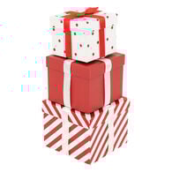 Conjunto de 3 caixas de oferta decoradas,  Conjunto de 3 caixas de oferta decoradas