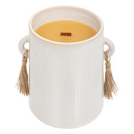 Vela perfumada madeira de oud com casti&ccedil;al de cer&acirc;mica