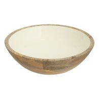 Saladeira INAYA branco em madeira mango 25cm