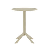 Mesa BARI bege redonda