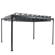 Pérgola BELIZE LATTES cinza graphite 3x3,8m,  Pérgola BELIZE LATTES cinza graphite 3x3,8m