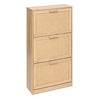 Sapateira com 3 gavetas bege 113cm,  Sapateira com 3 gavetas bege 113cm