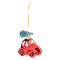 Pendurante carro com árvore de natal 7cm