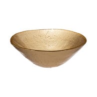 Tigela ATHENA dourada em vidro 15cm,  Tigela ATHENA dourada em vidro 15cm