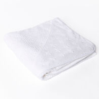 Toalha de banho com capuz branco com estrelas 100x100cm