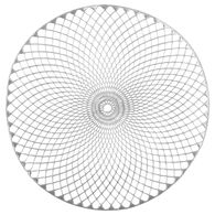 Individual de mesa redondo prateado 38cm