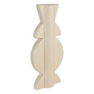 Totem decorativo MALA bege em cer&acirc;mica 24,8cm