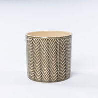 Vaso de cer&acirc;mica ZIG ZAG verde seco 11cm