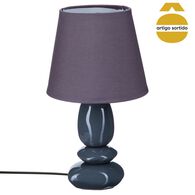 Candeeiro de mesa com 3 pedras em cer&acirc;mica