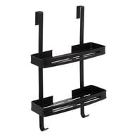 Suporte wc com 2 níveis preto em alumínio,  Suporte wc com 2 níveis preto em alumínio