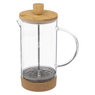 Cafeteira em vidro e bambu 1l,  Cafeteira em vidro e bambu 1l