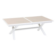 Mesa extensível AXIOME linho e branco 220-279cm,  Mesa extensível AXIOME linho e branco 220-279cm