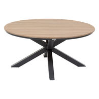 Mesa ORIENGO redonda graphite em madeira ac&aacute;cia 111,5cm