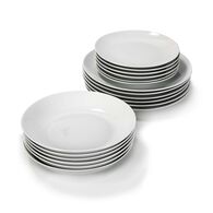 Serviço de mesa branco em cerâmica