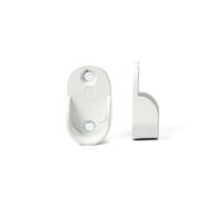 Conjunto de 2 suportes de parede brancos para varão